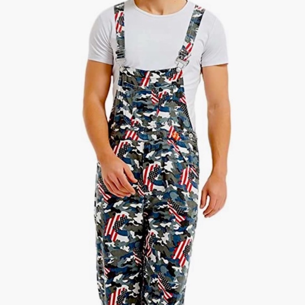 New American flag overalls
